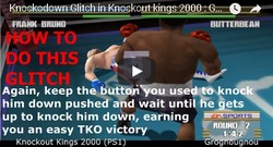 With this funny glitch, the player can obtain a rapid and easy TKO victory in the game Knockout Kings 2000.