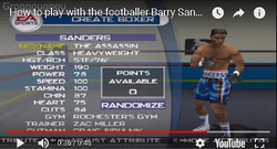 Le footballeur Barry Sanders est un boxeur caché dans Knockout Kings 2001.